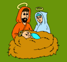 Dibujo Natividad pintado por ninfa