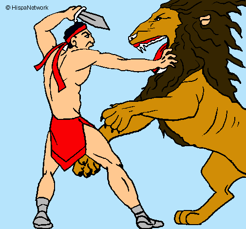 Gladiador contra león