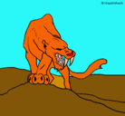 Dibujo Tigre con afilados colmillos pintado por tttttttt