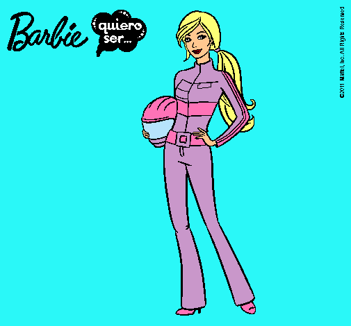 Barbie piloto de motos