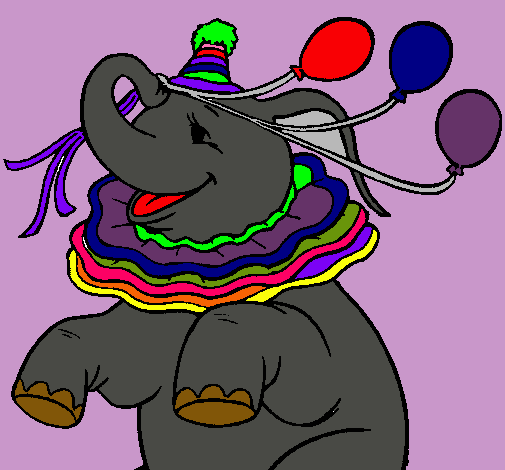 Elefante con 3 globos