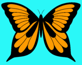 Dibujo Mariposa pintado por monarca