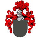 Dibujo Escudo de armas y casco pintado por jaldin