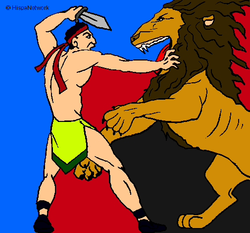 Gladiador contra león