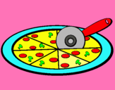 Dibujo Pizza pintado por yesi