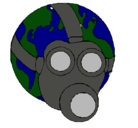 Dibujo Tierra con máscara de gas pintado por milipramparo