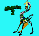 Dibujo Madagascar 2 Melman pintado por emilioal