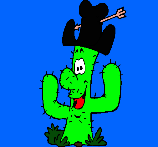 Cactus con sombrero