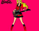 Dibujo Barbie guitarrista pintado por tatuuuuuuuuu