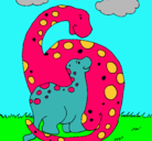 Dibujo Dinosaurios pintado por yossy2306