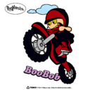 Dibujo BooBob pintado por moto