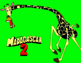 Dibujo Madagascar 2 Melman 2 pintado por braulio