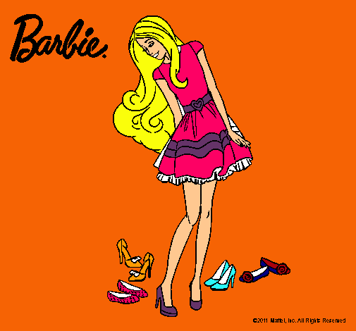 Barbie y su colección de zapatos