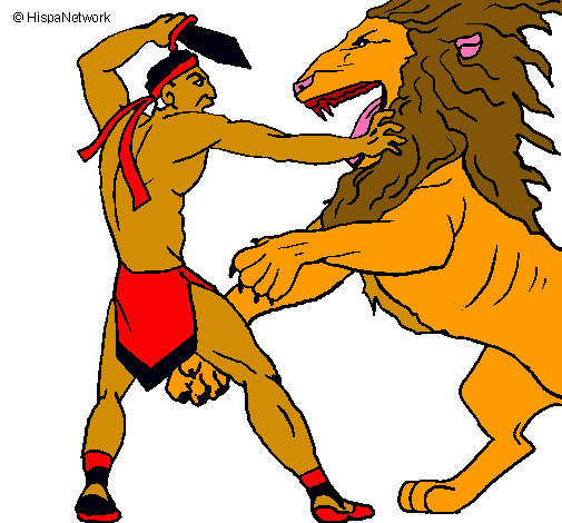 Gladiador contra león