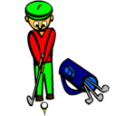 Dibujo Jugador de golf II pintado por manny45