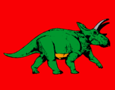 Dibujo Triceratops pintado por triceratops-