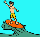 Dibujo Surfista pintado por comegalletas