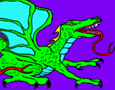 Dibujo Dragón réptil pintado por animalword