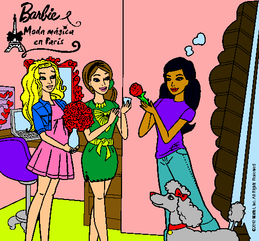 Barbie de compras con sus amigas