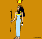 Dibujo Hathor pintado por leosand