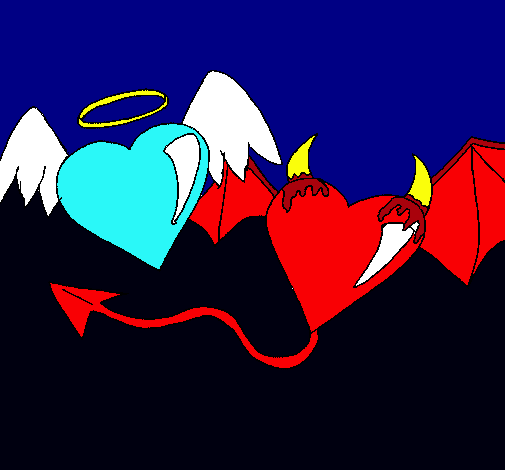 Dibujo Angel devil pintado por Qkique