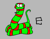 Dibujo Serpiente pintado por braulio