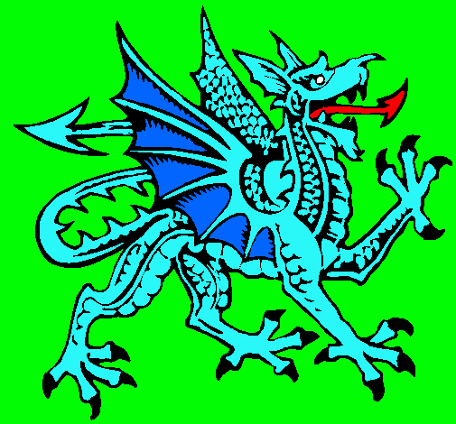Dibujo Dragón agresivo pintado por animalword