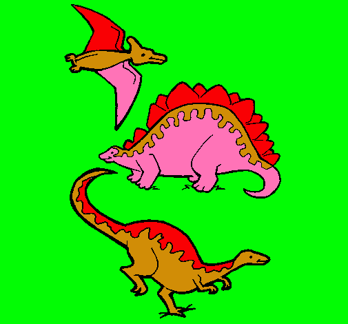 Tres clases de dinosaurios