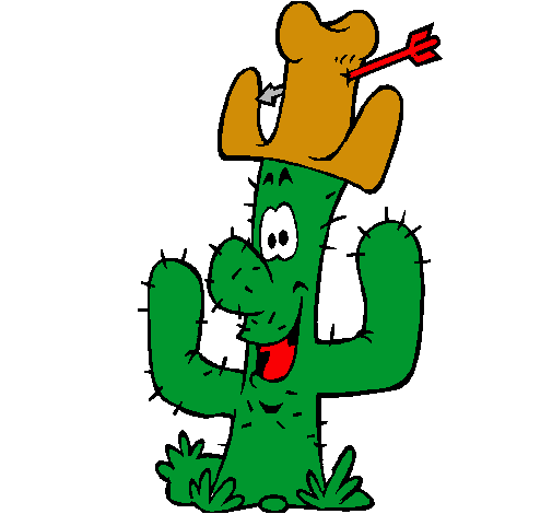 Cactus con sombrero