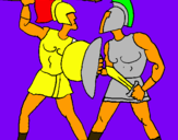 Dibujo Lucha de gladiadores pintado por nachoraso