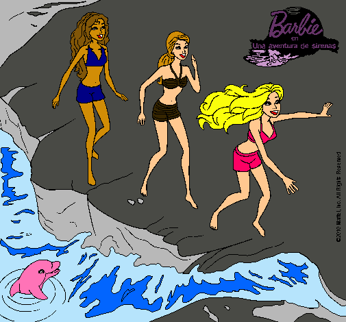 Barbie y sus amigas en la playa