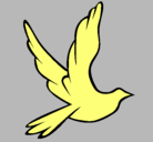 Dibujo Paloma de la paz al vuelo pintado por lenny