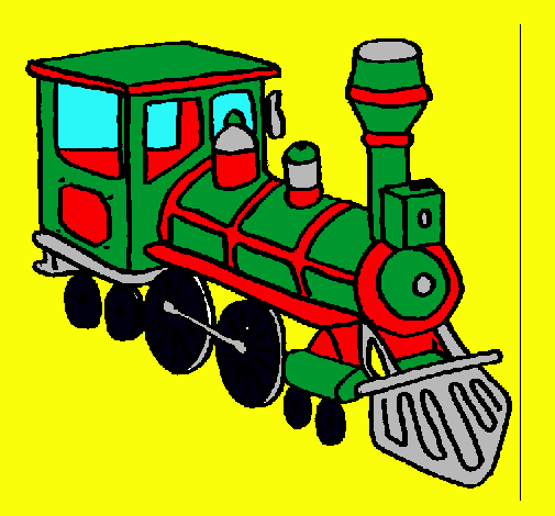 Dibujo Tren pintado por aquiles