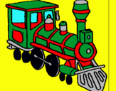 Dibujo Tren pintado por aquiles