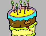 Dibujo Pastel de cumpleaños 2 pintado por chostitis