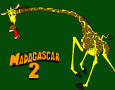 Dibujo Madagascar 2 Melman 2 pintado por chad