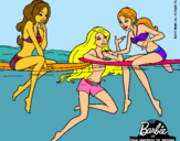 Dibujo Barbie y sus amigas pintado por cece