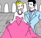 Dibujo Princesa y príncipe en el baile pintado por denisse69