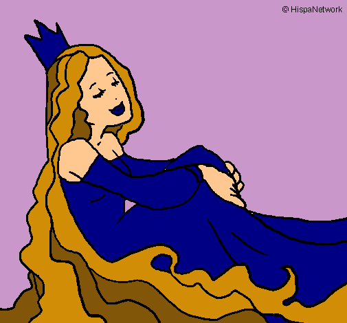 Dibujo Princesa relajada pintado por ianna