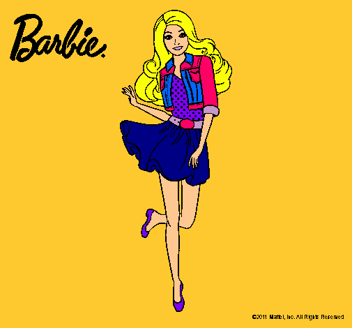 Dibujo Barbie informal pintado por ianna