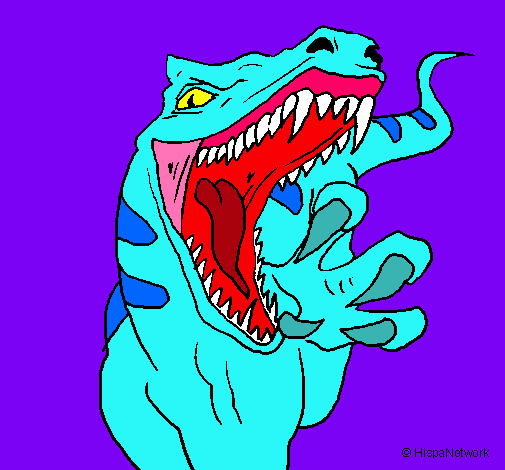 Dibujo Velociraptor II pintado por animalword