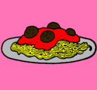 Dibujo Espaguetis con carne pintado por barbihw