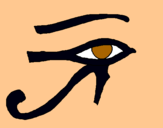Dibujo Ojo Horus pintado por wizthe