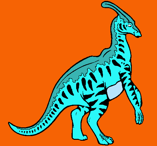 Parasaurolofus con rayas