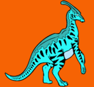 Dibujo Parasaurolofus con rayas pintado por animalword