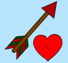 Dibujo Flecha y corazón pintado por lapoetapr