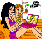 Dibujo Barbie chateando pintado por lorem