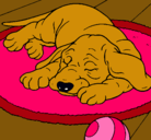 Dibujo Perro durmiendo pintado por lareina