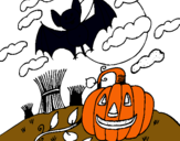 Dibujo Paisaje de Halloween pintado por  gerardito