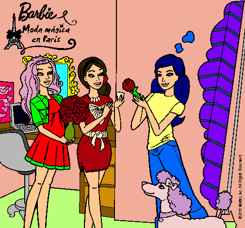 Barbie de compras con sus amigas